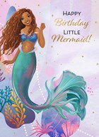 Ariel Little Mermaid kaart Happy Birthday